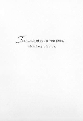 Thoughtful DIVORCE ANNOUCEMENT Card, New Beginning Sunrise Sunset by Hallmark +✉ - Picture 2 of 5