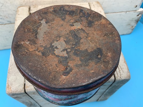 Vintage Golden Key Tea Tin Circular American Tea Co. 4 inches - Picture 5 of 11