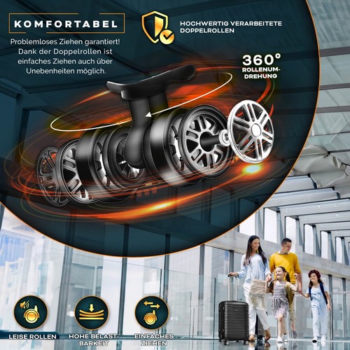 tillvex® Reisekoffer Set Koffer Hartschale Trolley Kofferset Tasche S-M-L-XL - Bild 11 von 120