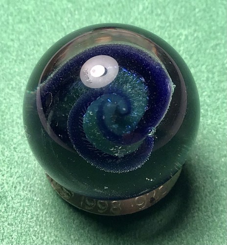 contemporary Dichroic Glass Marble. It measures .65 inch in mint condition. - Picture 5 of 6