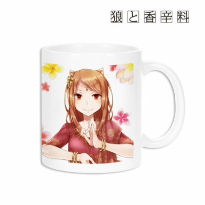 Spice and Wolf Alma Bianca Holo Folk Mug Anime Cospa Full Color Mug Coffee