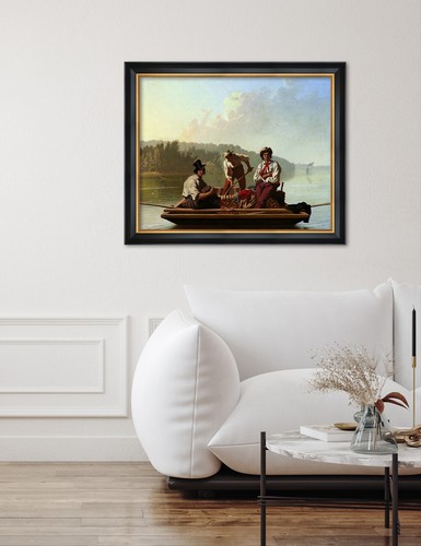 DECORARTS Barcaioli sul Missouri, Stampa Giclée su Tela, Realismo Wall Art - Foto 26 di 51