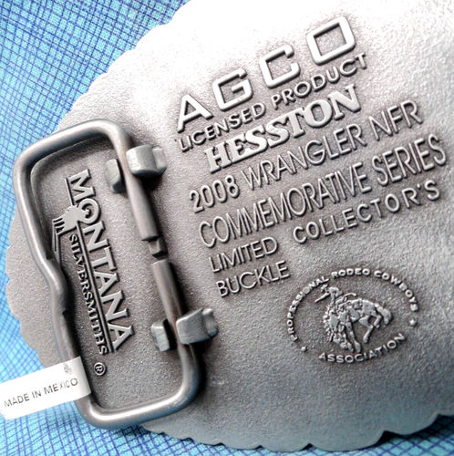 PRCA Hesston NFR Belt Buckle 50th Anniversary Vtg Montana Silversmiths   .SHY367 - Picture 4 of 8