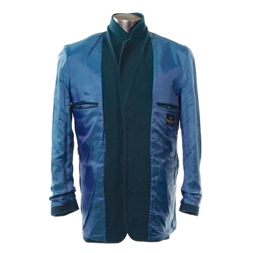 Deep Teal BURTON Blazer Sports Coat Wool 40 L United Kingdom England - Picture 2 of 4