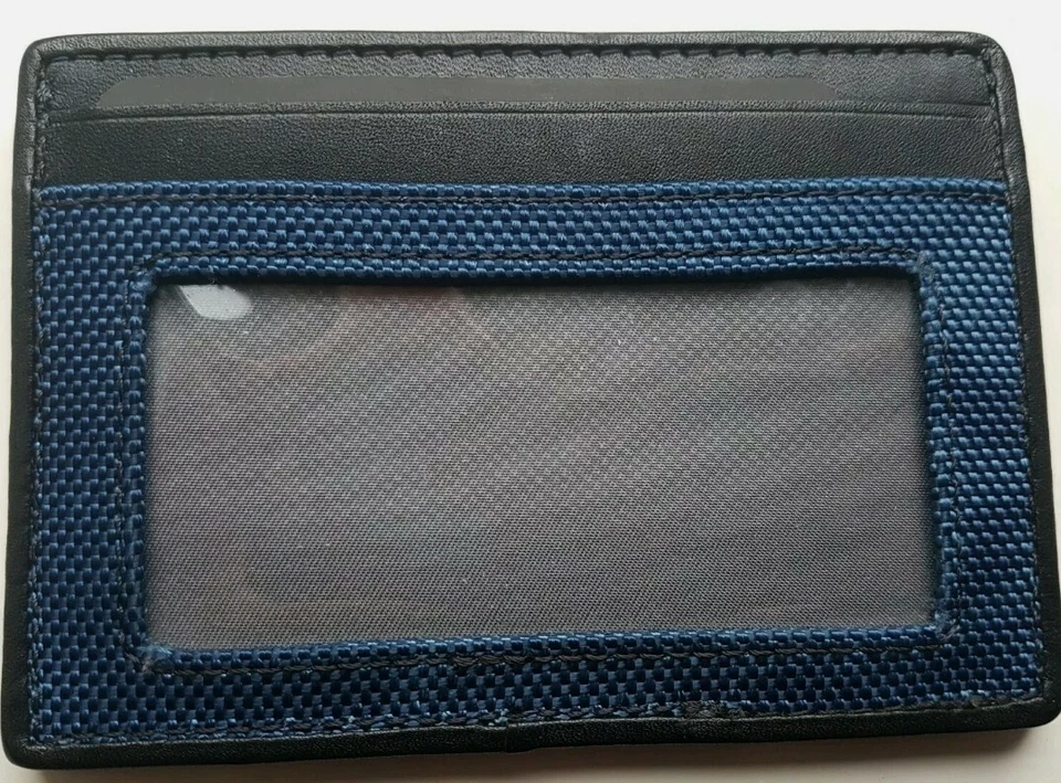 Tumi Slim ID Card Case Holder Wallet Blue Camo Camouflage - Free Delivery - Image 2 of 4