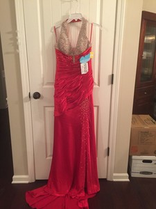 NWT-Red-Morilee-By-Madeline-Gardner-Prom-Pageant-Dress-in-Size-6
