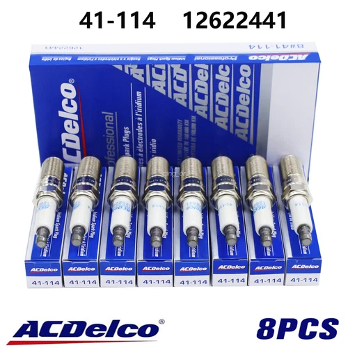 8Pcs OEM 41-114 Iridium Spark Plugs for Cadillac Chevrolet GMC ACDELCO 12622441 - Picture 1 of 6