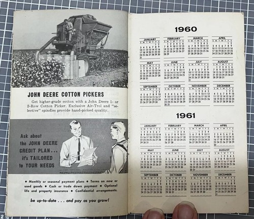 1960 John Deere 94th Annual Farmers Pocket Ledger USA Lithograph Used - Imagen 16 de 16