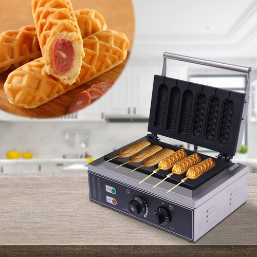 Commercial 2-Shape Electric Waffle Maker Hot Dog Muffin Machine Corn Dog Maker - Picture 3 of 23