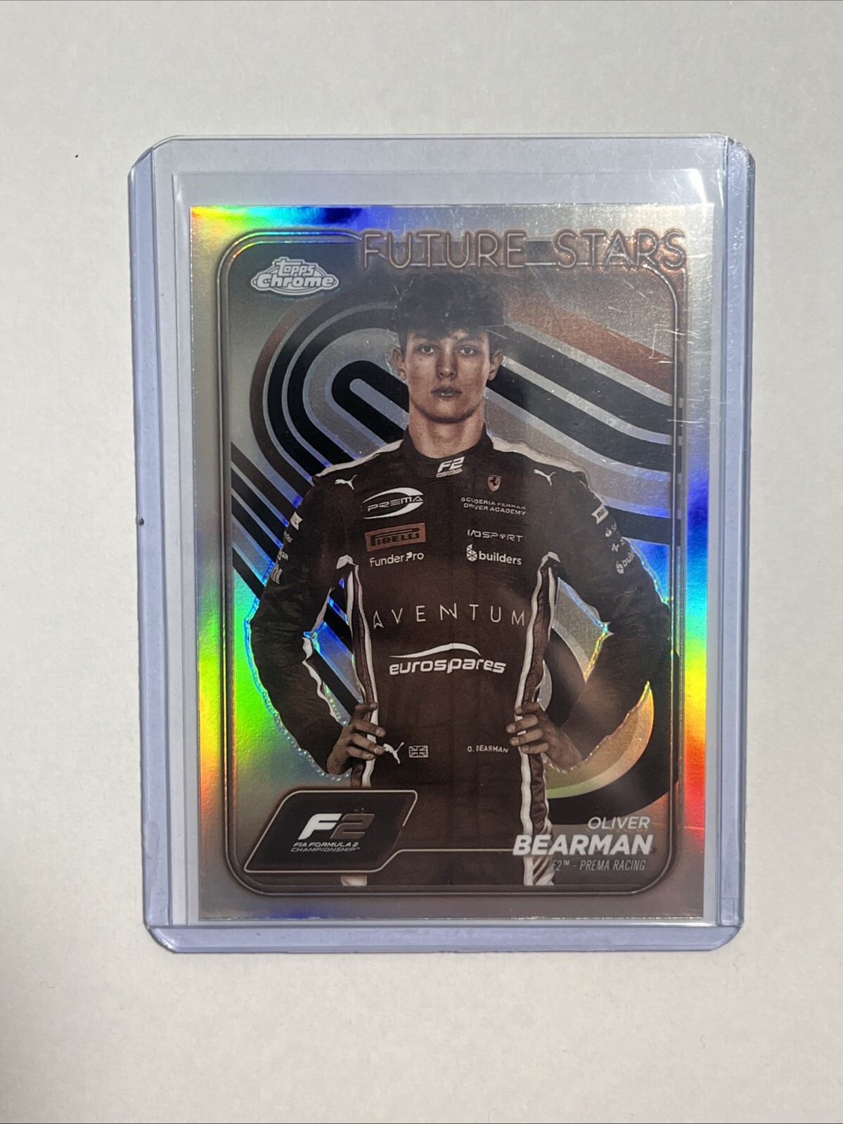 2024 Topps Chrome F1 Formula One Oliver Bearman Future Stars Sepia Refractor #21