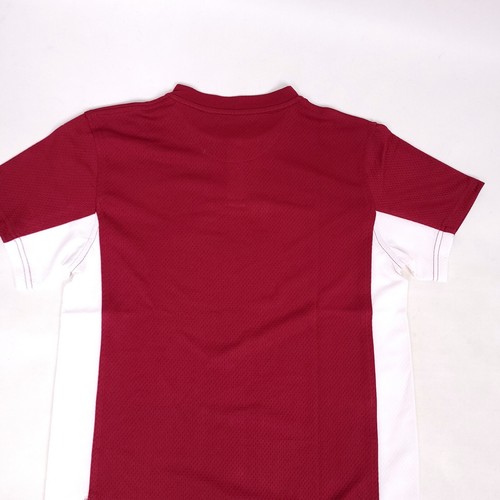 Mizuno Boys Shirt Large Youth Burgundy White Henley Short Sleeve Baseball - Picture 4 of 9