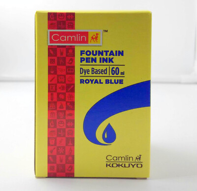 Camel Fountain Pen Ink BLACK BLUE RED Bottles 60 ml 2 oz Camlin Sealed Brand New