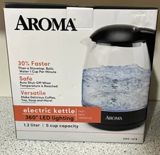 *NEW* Aroma Electric Kettle 1.2 Liter/5 Cup Capacity. New.