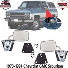 Front Manual Side View Mirrors Chrome LH & RH For 1973-2091 Chevy GMC Suburban