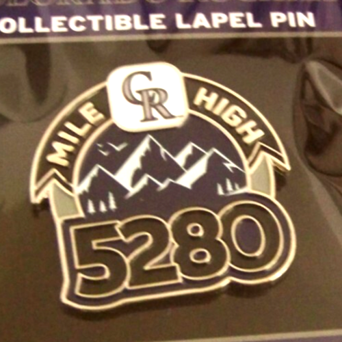 Colorado Rockies CR logo Mile High 5280 pin MLB c46600 - Picture 1 of 9