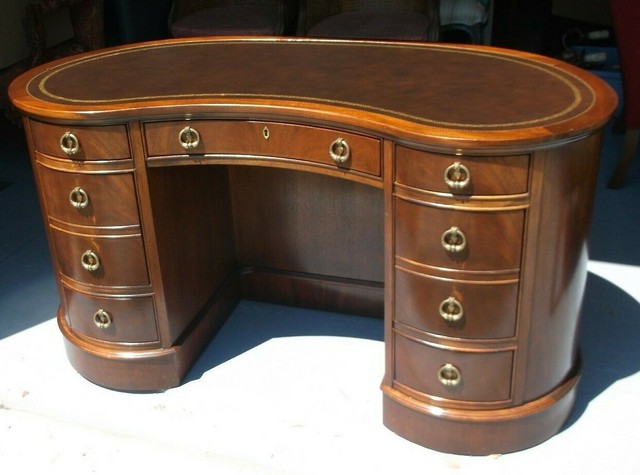 Sligh Kidney Shaped Mahogany Desk For Sale Online