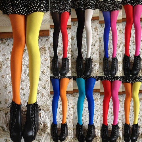 Opaque Bi-Color Nylon Tights for Women – Warm Multi-Color & Multi-Model Tights - Picture 33 of 51