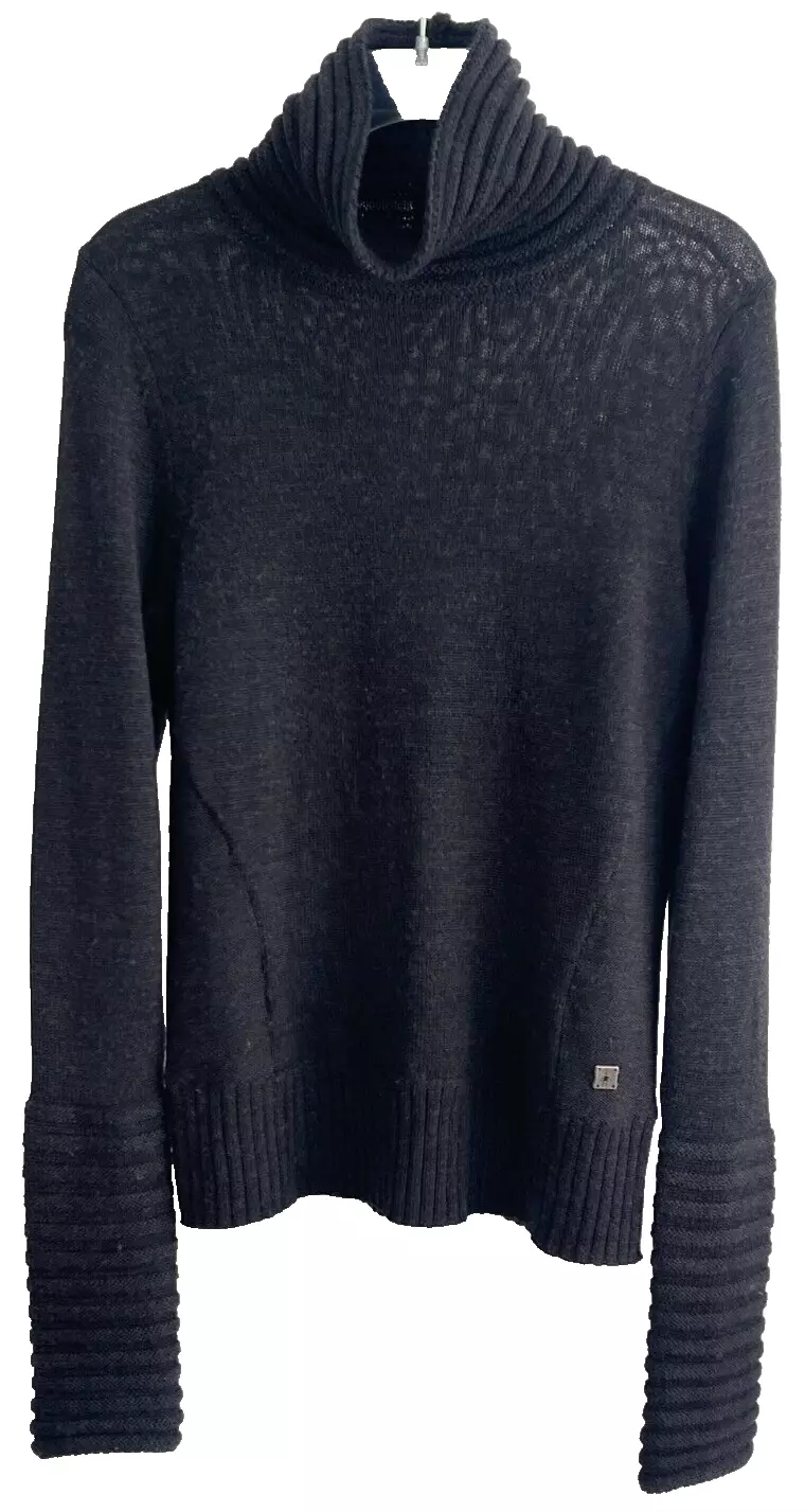 smartwool merino ribbed mock neck ribbed cuff rare sweater