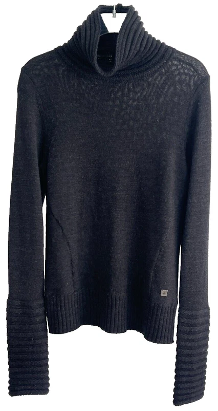 smartwool merino ribbed mock neck ribbed cuff rare sweater