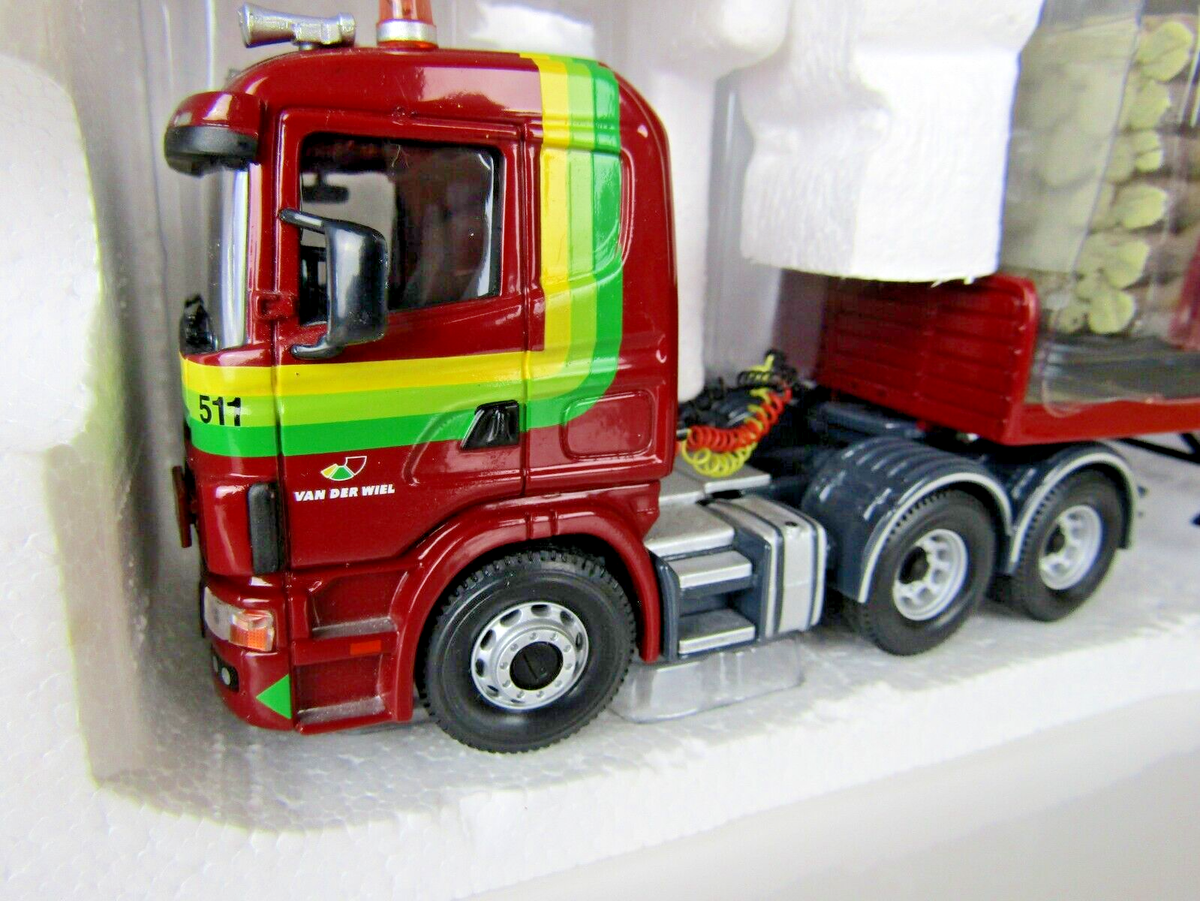 1:50 CORGI SCANIA トレーラー Corgi 1/50 SCANIA FLATBED TRAILER & LOG LOAD VAN DER WIEL