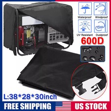 Large Waterproof Universal Generator Cover 38"x28"x30" 210D Black Heavy Duty