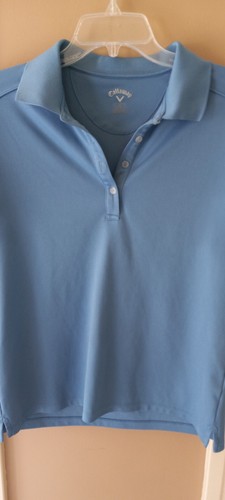 Callaway Polo Shirt Womens Large Blue Golf Casual Active Pullover Top - Picture 2 of 5