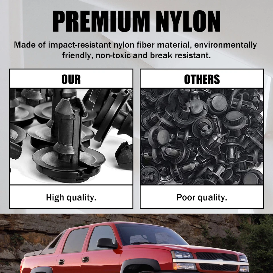 30X Clips de parachoques delantero con cenefa deflectora de presa de aire para Chevy Silverado 1500 2500 Foto 3 de 4