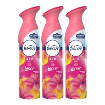 Febreze Air Mist Freshener - Lenor Sparkling Bloom Scent, 300ml (Pack of 3)