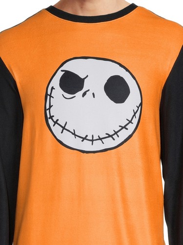 Nightmare Before Christmas Jack Skellington Men's Pajama Set, Orange - Picture 5 of 5