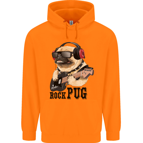 Rock n Roll Pug Funny Guitar Heavy Metal Childrens Kids Hoodie - Picture 65 of 80