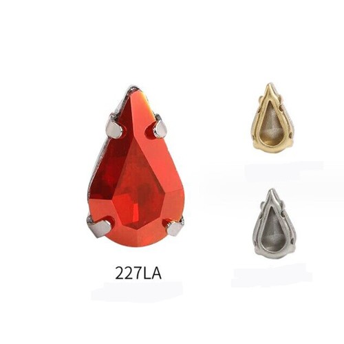 High-quality k9 Light color LA series Crystal Rhinestone Teardrop Sew On Stones - Picture 8 of 12