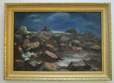Mid Century Landscape Painting Impressionism Expressionism Modernism Oil Simpson