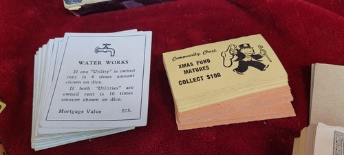Vintage Monopoly 1936 Parker Brothers Board Game wood pieces - Picture 2 of 8
