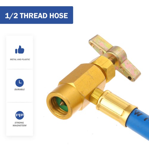 Air Conditioning Refrigerant Charging Hose with Gauge for Car (1/2 Thread) - Picture 4 of 12