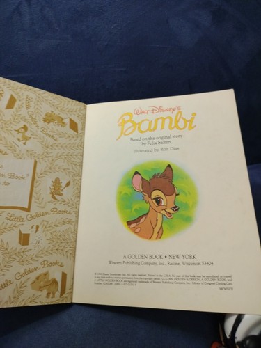 Vintage Golden Book McDonalds Bambi 6p Lot 1988 Disney Character Toys Set 1980s  - Picture 12 of 16