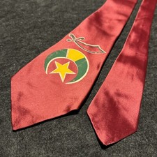 Vintage Shriners Masonic Red Handmade Men s Neck Tie 50s 60s