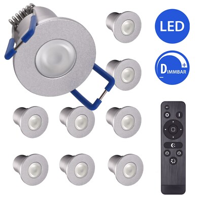 MINI LED Spot Einbaustrahler Carport Terrassenbeleuchtung Feuchtraum SET 6x 12x