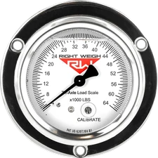 Right Weigh 250-3AXL-FF TRI-AXLE Load Scale for Single HCV Air Suspensions