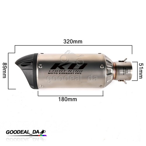 Slip Exhaust Mid Pipe Muffler Tips Modified For Duke 125 250 390 RC390 2021-2023 - Imagen 5 de 13