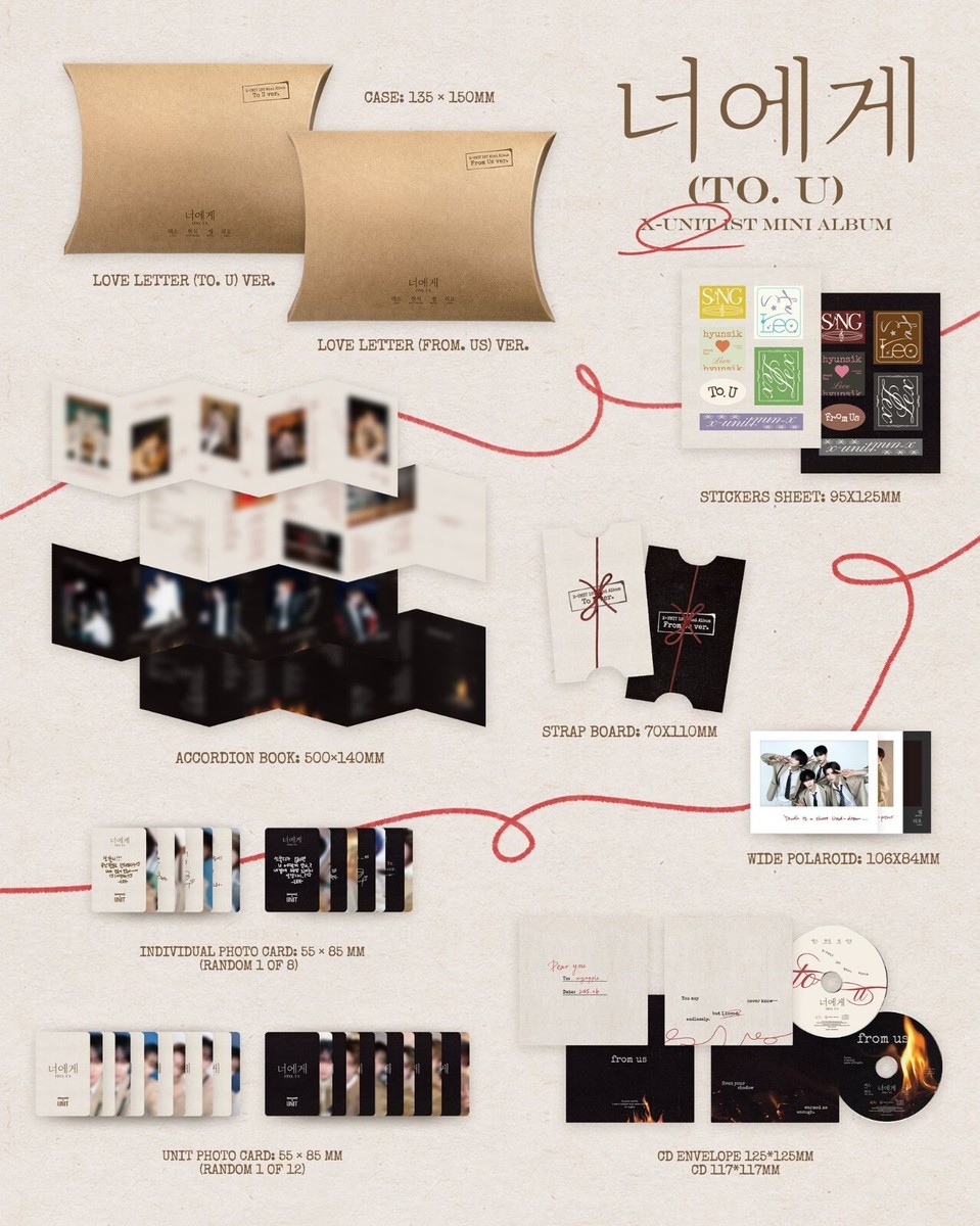 K-POP X-UNIT XODIAC 1st Mini Album TO.U CD+Book+2ea P.Card+Sticker
