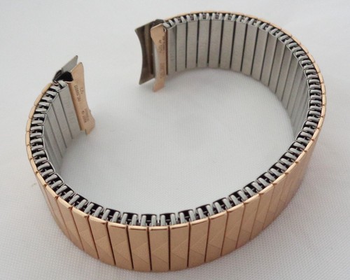 Reloj pulsera extensible vintage Rowi relleno de oro de 18 mm para uso o recuperación de oro - Imagen 7 de 9