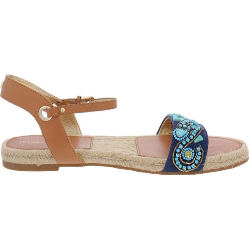 Ivanka Trump Cissa Blue Multi Leather Ankle Strap Espadrilles Sandal - US 8 M - Picture 2 of 3