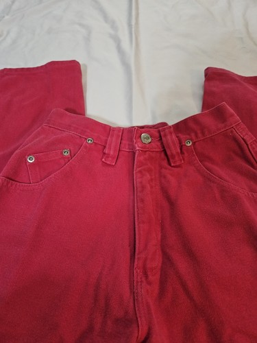 Vintage Damen rosa Wrangler Western nackter Rücken hoher Bund Mom Jeans Größe 5/6 26 x 36 - Bild 3 von 6
