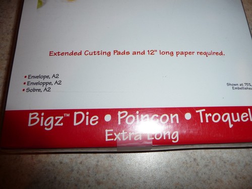 SIZZIX Extra Long BIGZ DIE 656455 - New - Free Shipping - Picture 3 of 5