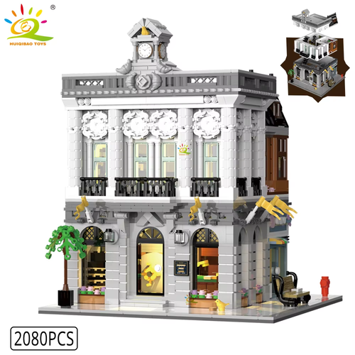 MOC City Corner Coffee Shop - Architecture Street View Building Blocks Toy - Picture 10 of 15