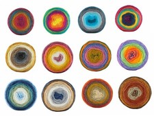 DK Papatya Rainbow/Multicoloured 150g Double Knitting Cake  30 Shades