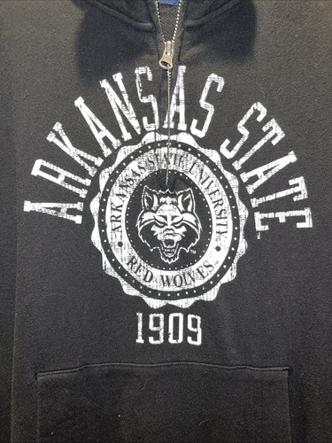 EUC Arkansas State Red Wolves Jansport Black Pullover Sweatshirt 1/4 Zip SMALL - Picture 4 of 11