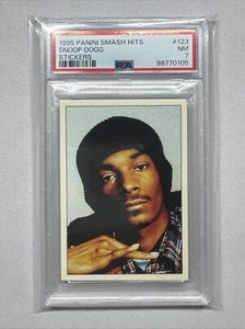 1995 Panini #123 Snoop Dogg Smash Hits Stickers PSA 7 Pop 34 Legend 30+ Years