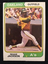 1974 Topps Baseball Card Reggie Jackson #130 BV $20 EXMT Range O/C CF