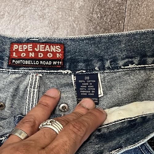 Vintage Pepe Jeans London Baggy Skater Y2K Blau Jorts Shorts Herren Größe 38 - Bild 4 von 6